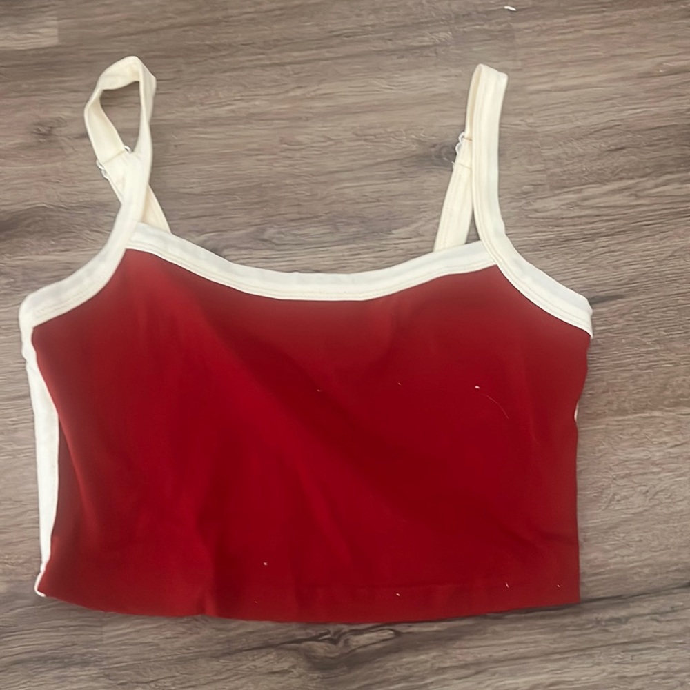 Red tank w/ white trim